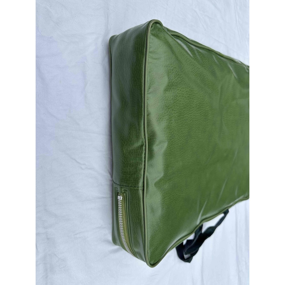Troy Leisure Blanket Blue Green Plaid Zipper Bag Stadium Seat Cushion USA Made - Picture 6 of 16